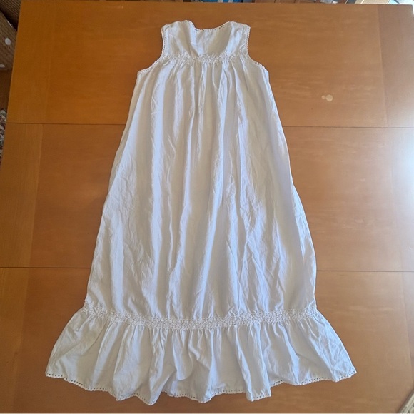 Alexander Del Rossa M women’s Victorian, white lace trim square neck nightgown - Picture 11 of 12